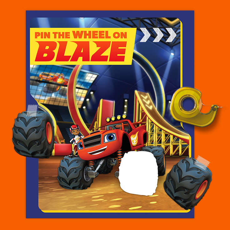 ending again garage Pin the Wheel on Blaze Game | Nickelodeon Parents