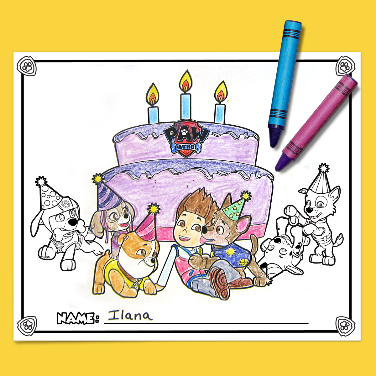 PAW Patrol Party Placemats