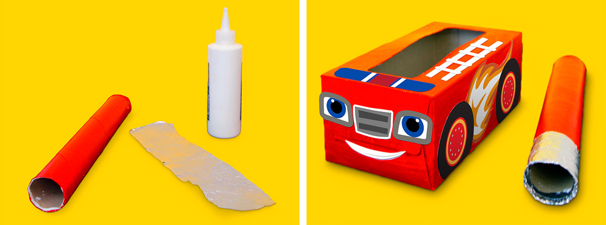 Blaze Firetruck Tissue Box Craft