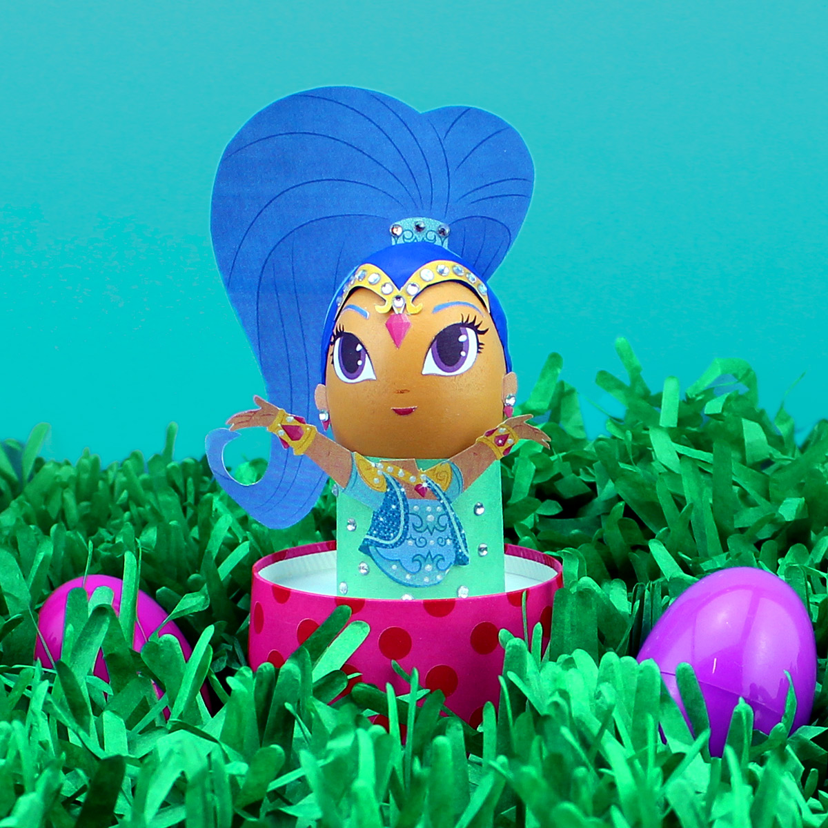 DIY Shimmer and Shine Easter Egg Craft