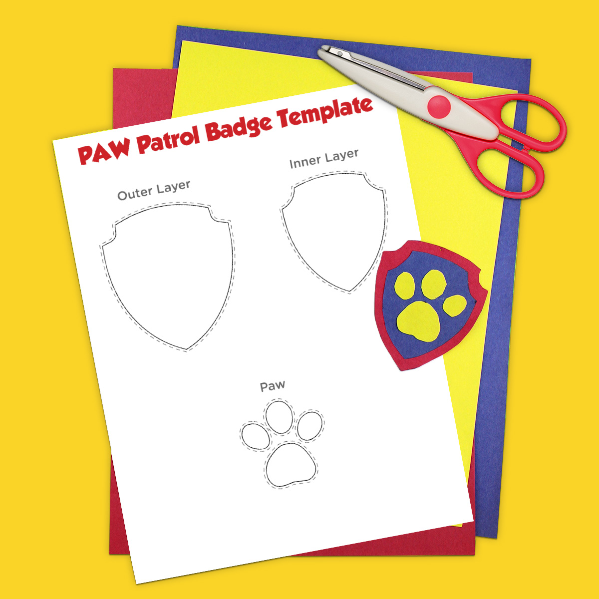 PAW Patrol Printable Badge Template