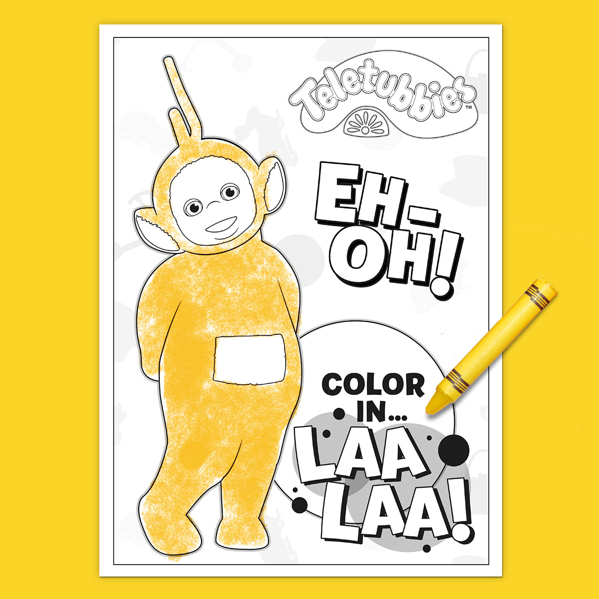 Teletubbies Coloring Page: Laa Laa