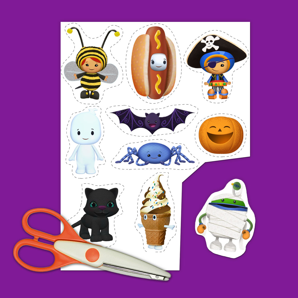 Umizoomi Halloween Stickers