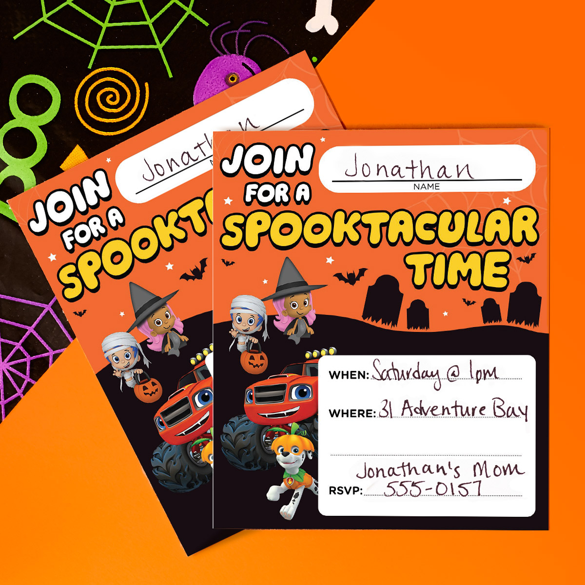 Nick Jr. Halloween Party Invitations