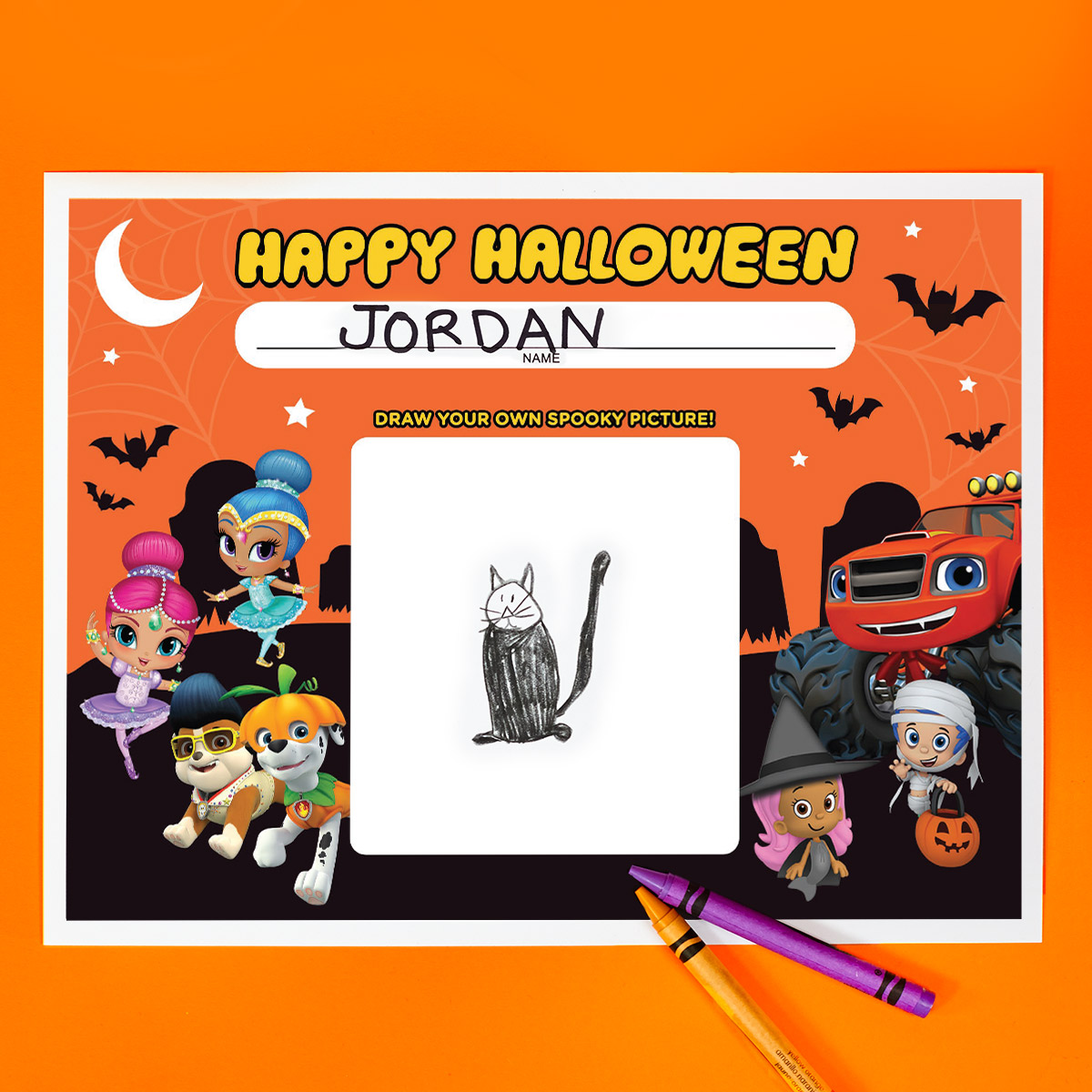 Nick Jr. Halloween Party Placemats