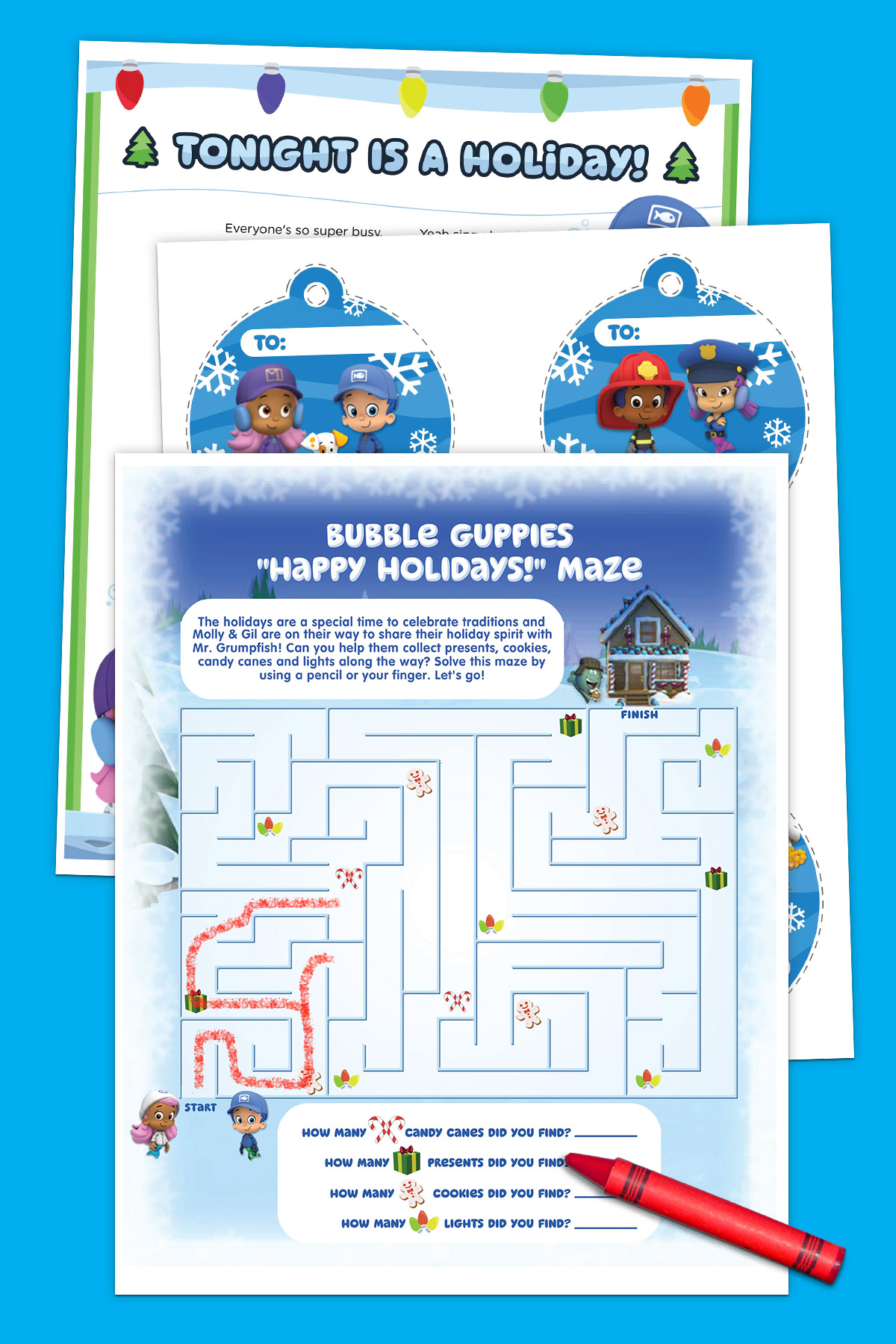 Bubble Guppies Holiday Activity Pack