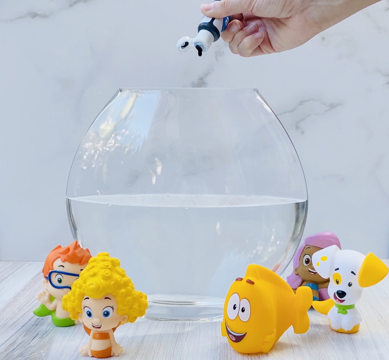 Bubble Guppies DIY Lava Lamp Step 1
