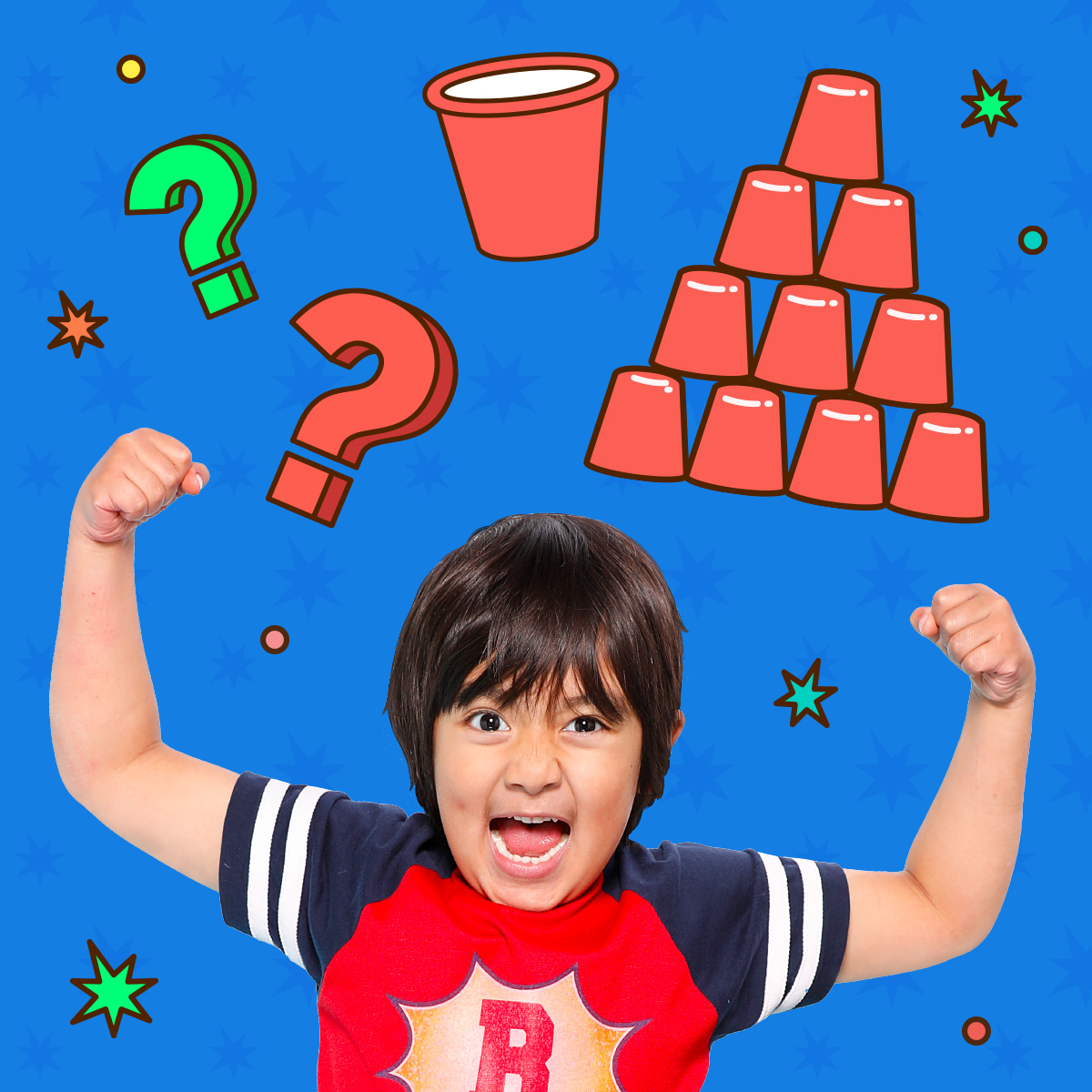 Ryan's Mystery Playdate Cup Stacking Challenge