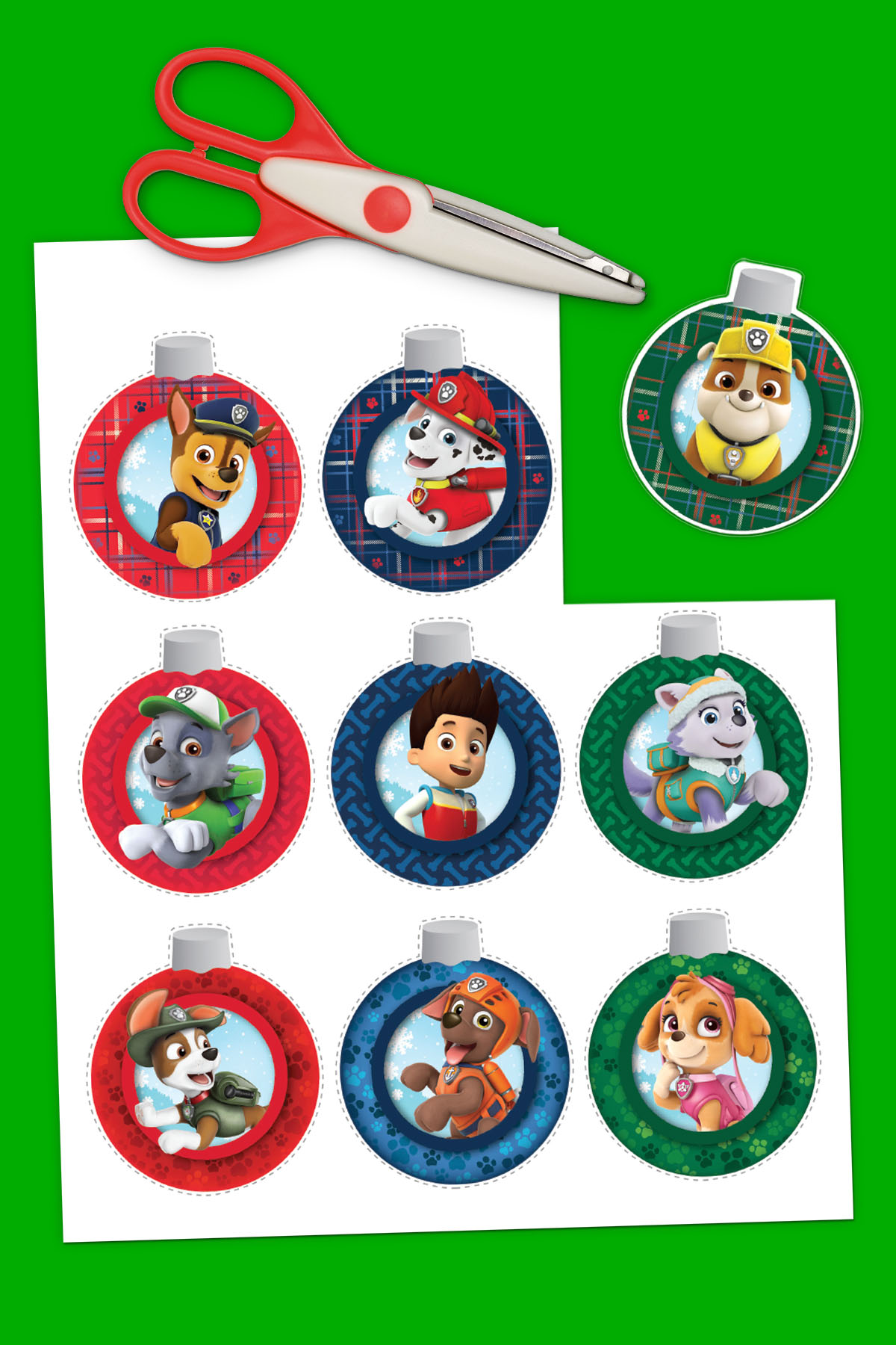 PAW Patrol Printable Ornaments