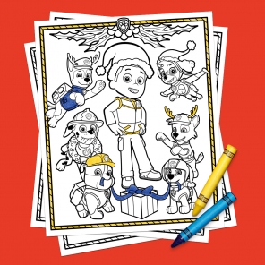 Nick Jr. Printable Holiday Coloring Pages