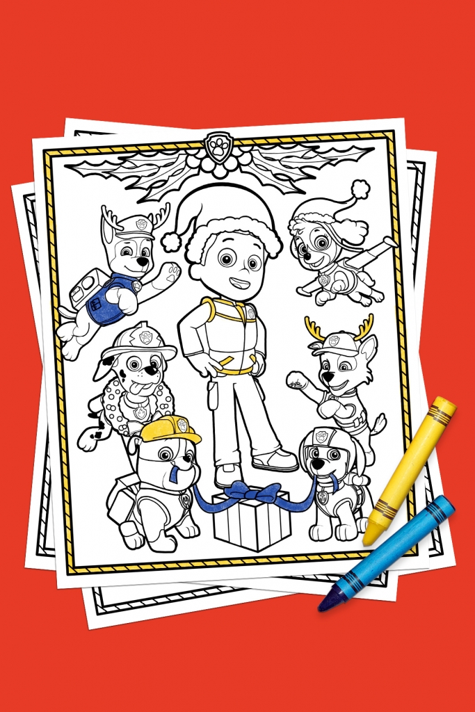 PAW Patrol Christmas Holiday Coloring Pack | Nickelodeon Parents