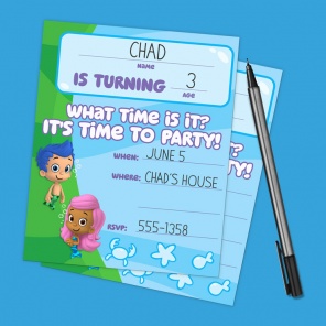 Bubble Guppies Party Invitations