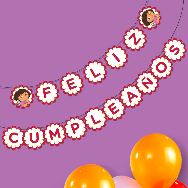 Dora Birthday Banner