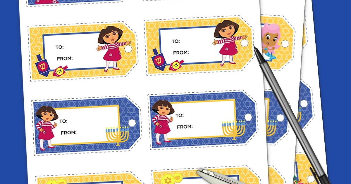 Nick Jr. Hanukkah Gift Tags | Nickelodeon Parents