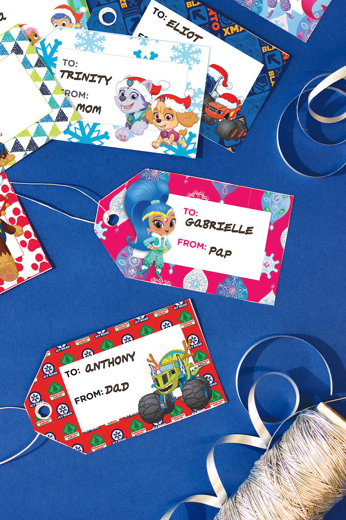 Nick Jr. Holiday Gift Tags