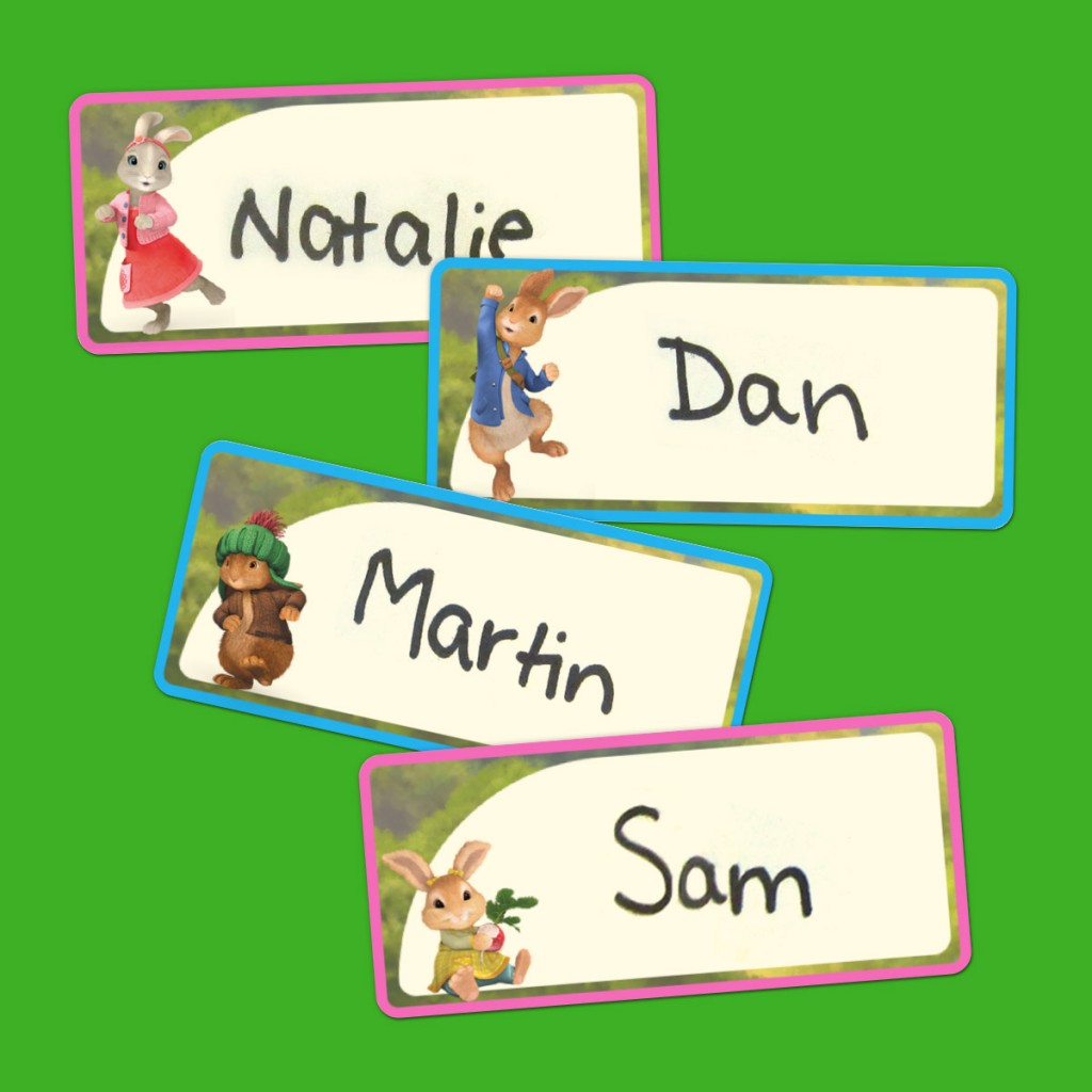 Peter Rabbit Birthday Name Tags Nickelodeon Parents
