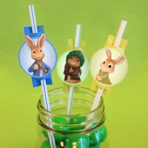 Peter's Funny Bunny Straw Toppers