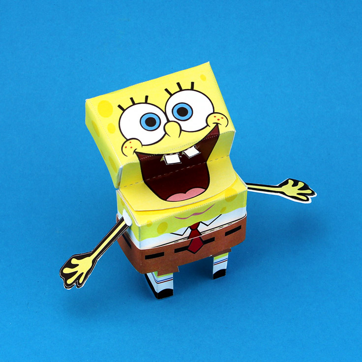 3-D SpongeBob Paper Craft