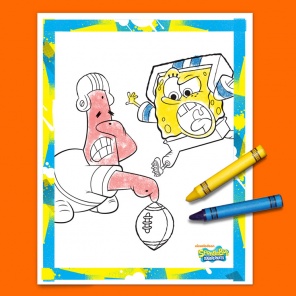 SpongeBob Football Fever Coloring