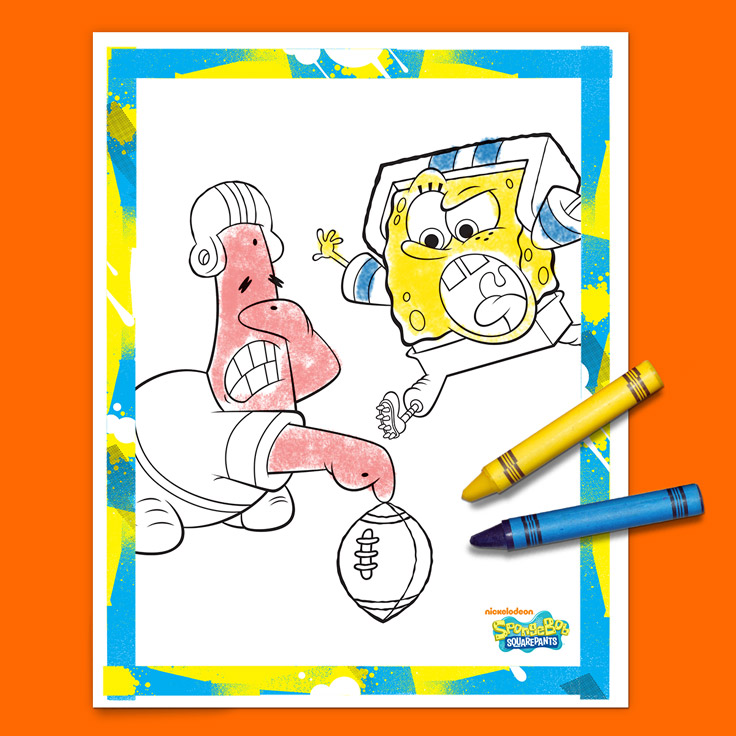 SpongeBob Football Coloring Pack