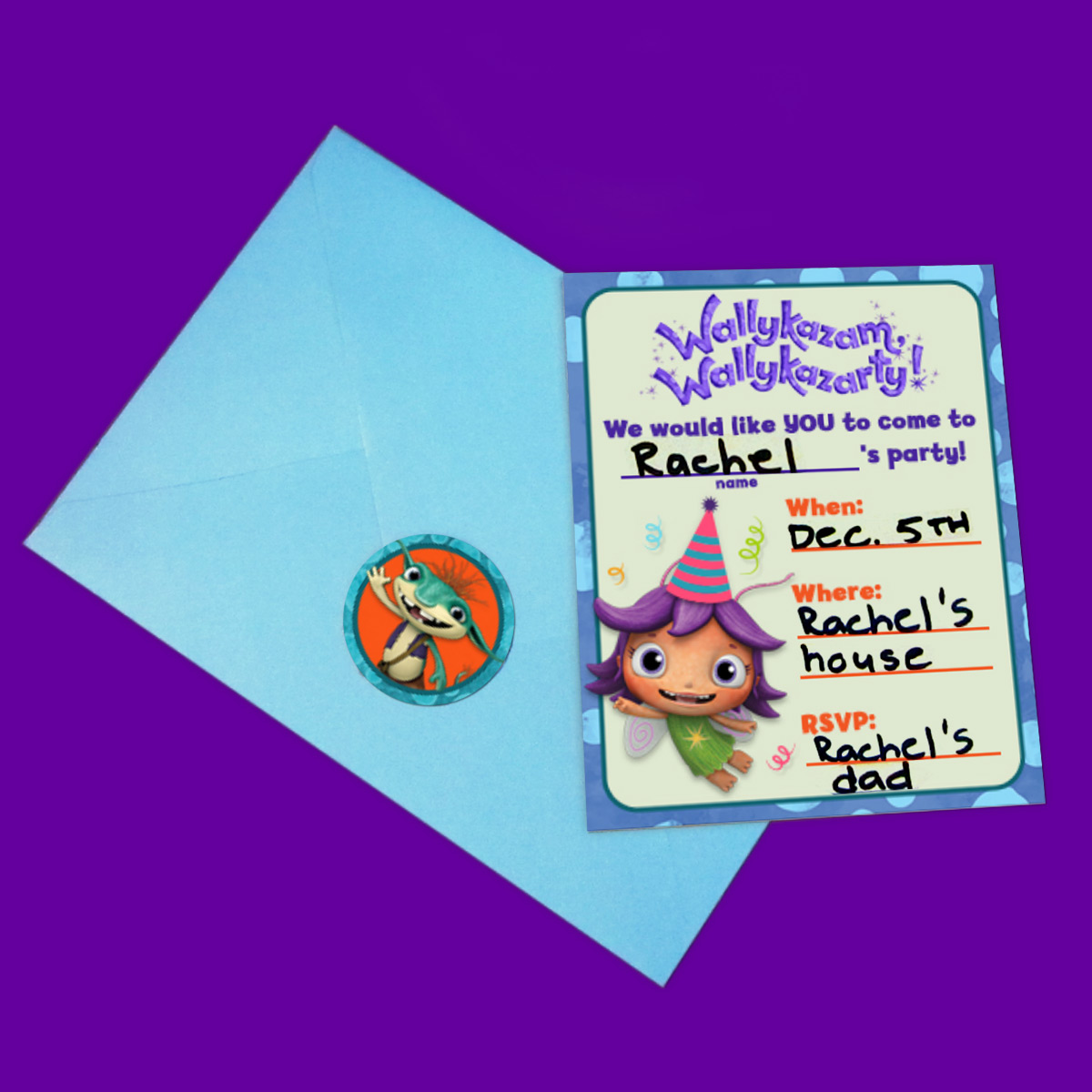 Wallykazam Party Invitations