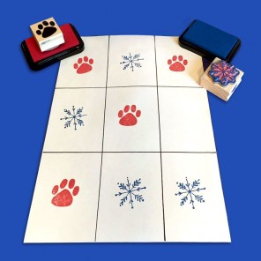 The Pups' Winter Tic Tac Toe