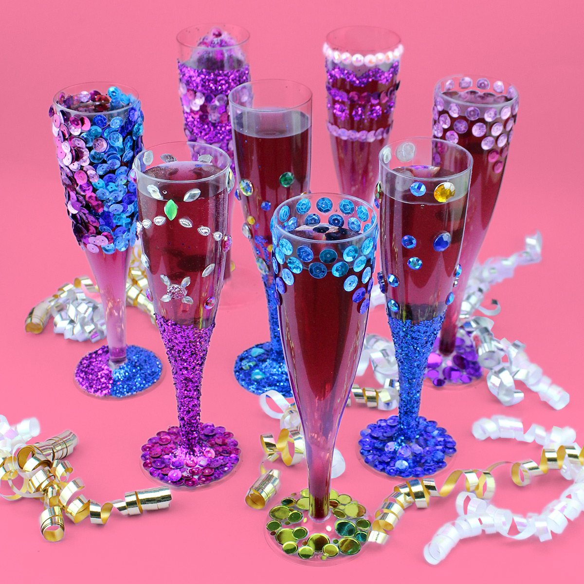 New Year's Champagne Flutes