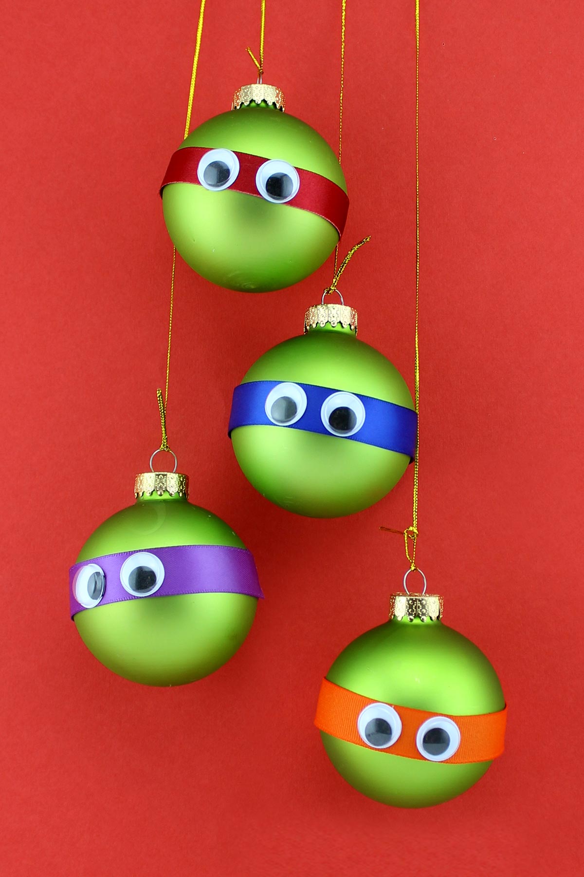 TMNT Googly-eyed Ornaments
