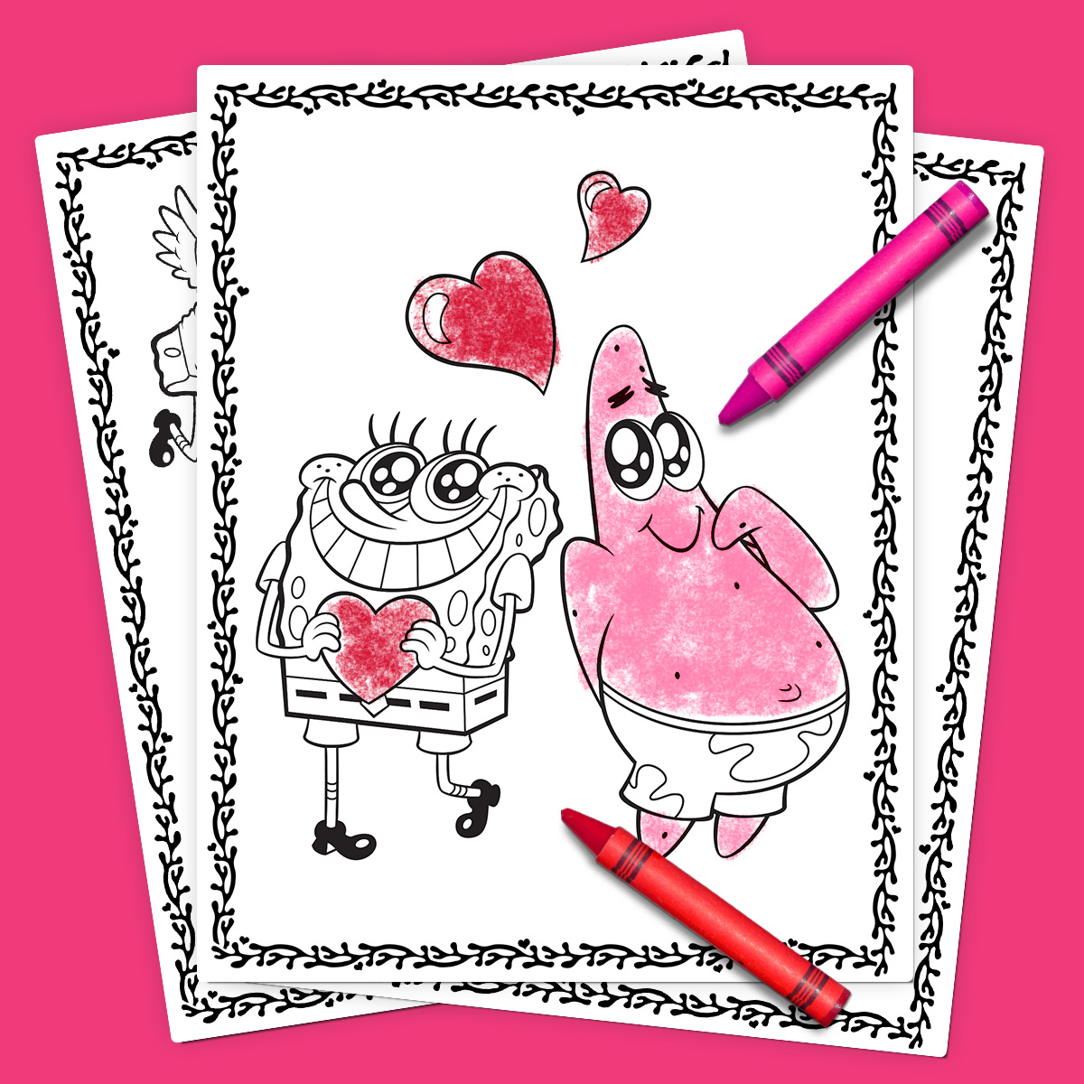 SpongeBob Valentine's Coloring