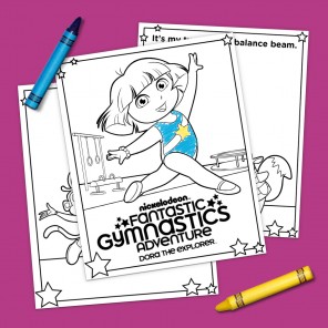Dora Gymnastics Coloring Pack
