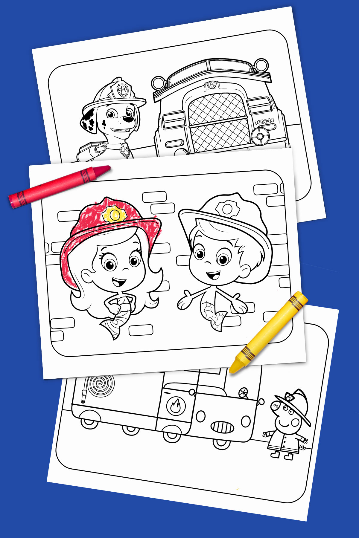 Fire Truck Heroes Free Printable Coloring Pages