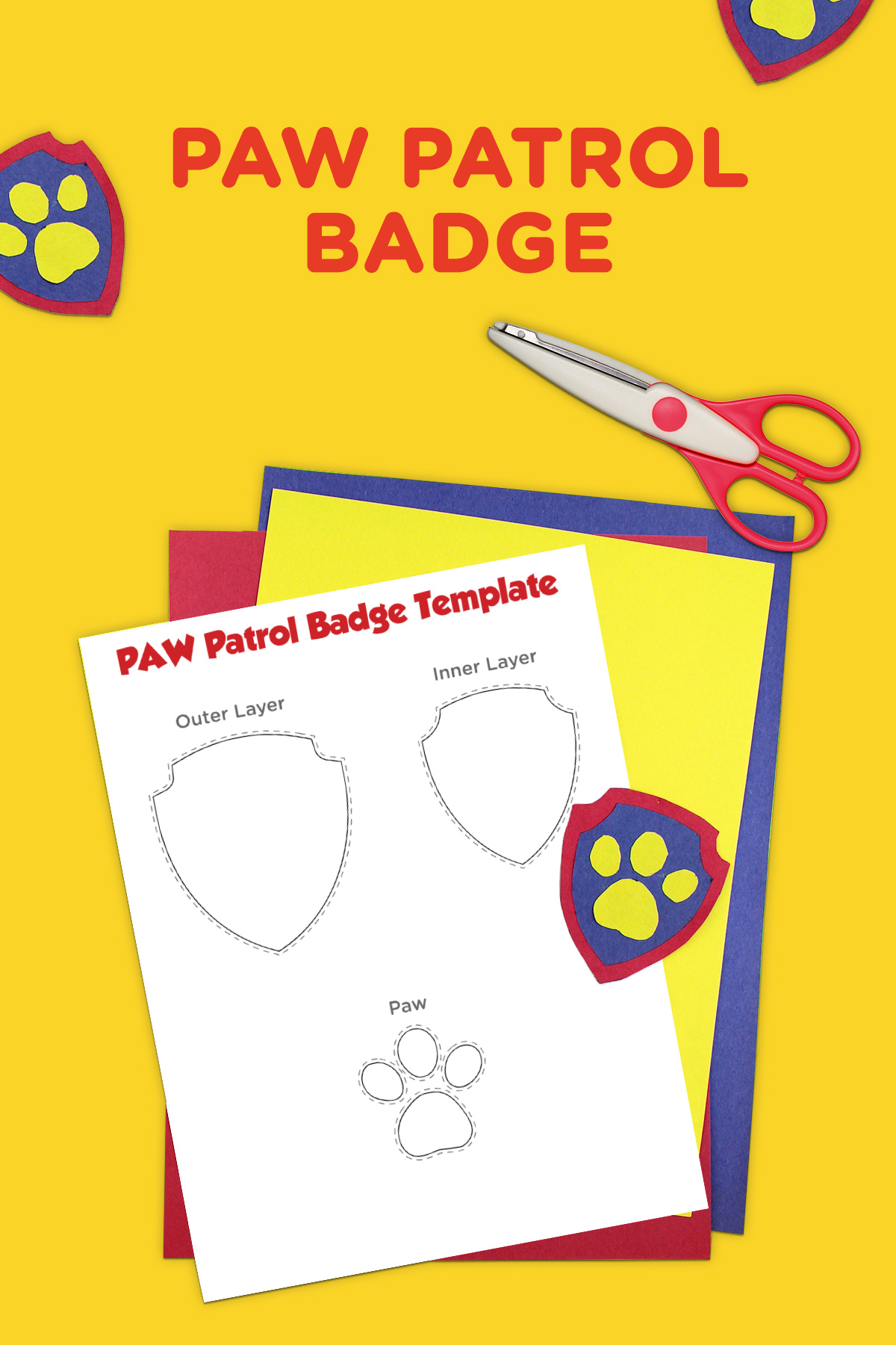 PAW Patrol Printable Badge Template