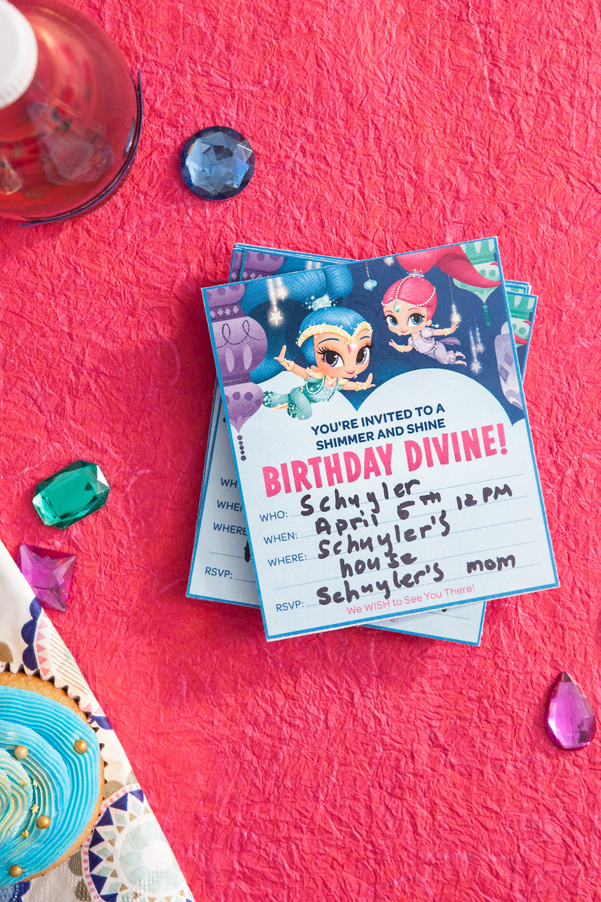 Shimmer and Shine Birthday Invitations