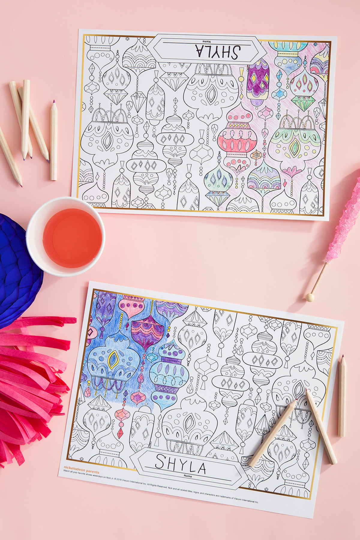 Shimmer and Shine Party Placemats