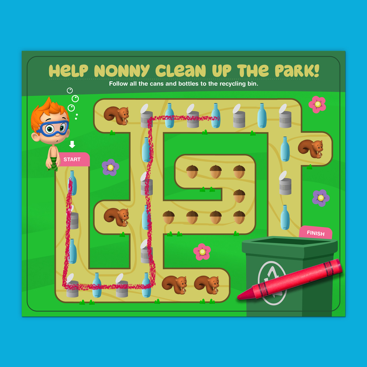 Nonny's Park Clean-up Maze