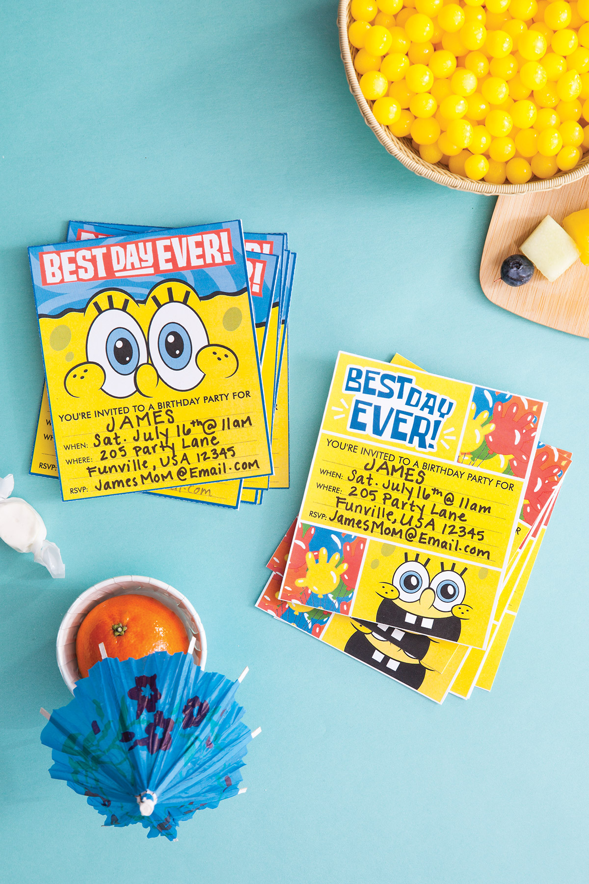 SpongeBob "Best Day Ever!" Party Invitations