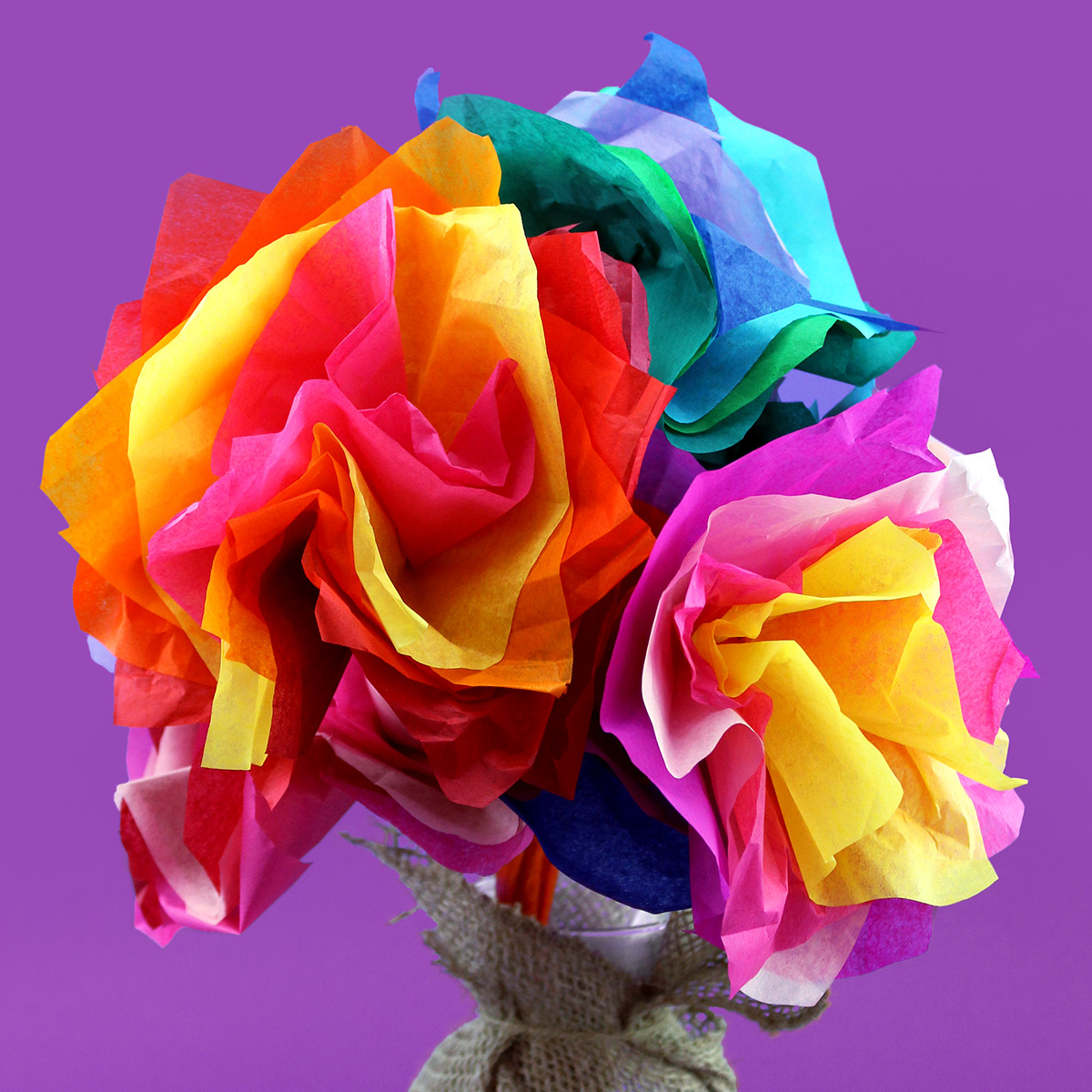 Dora Mother's Day Tissue Paper Flower Craft