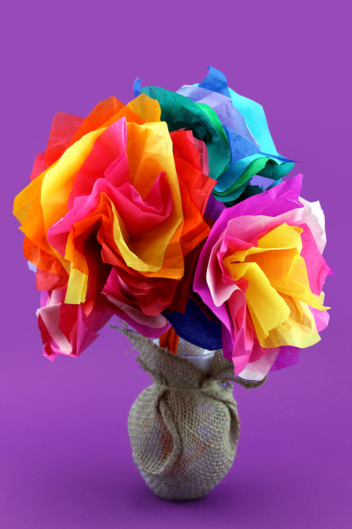 Brighten Someone Special's Day with these Easy Tissue Paper Flowers!