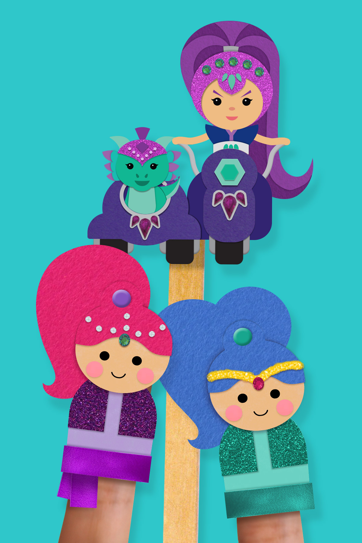 lindre telt Meget Shimmer and Shine "Pinkie Pals" Finger Puppets | Nickelodeon Parents