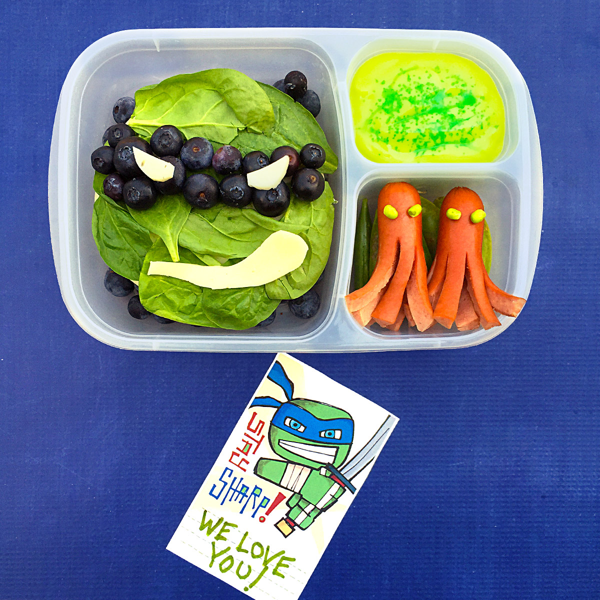 TMNT Bento-style Leonardo Lunch Recipe