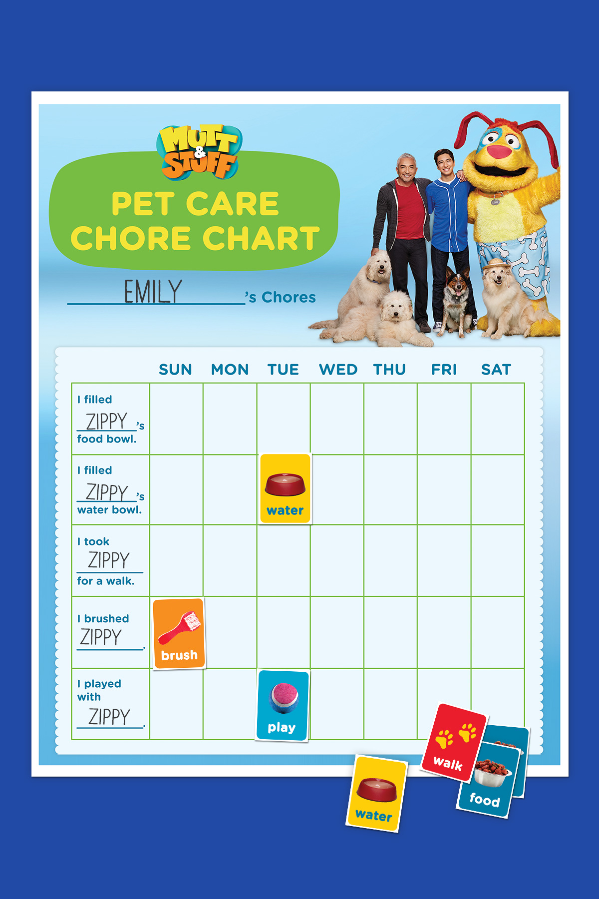 Mutt & Stuff First Pet Chore Chart