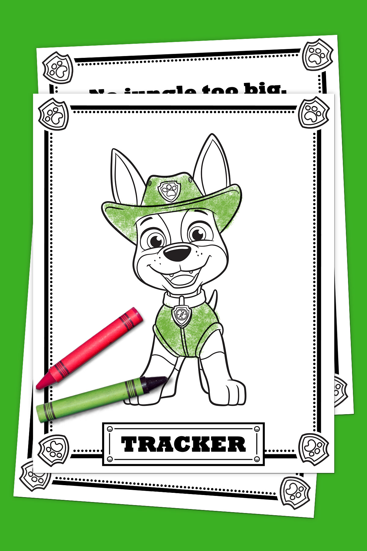 Smøre Sammenbrud kulstof PAW Patrol Tracker Coloring Pack | Nickelodeon Parents