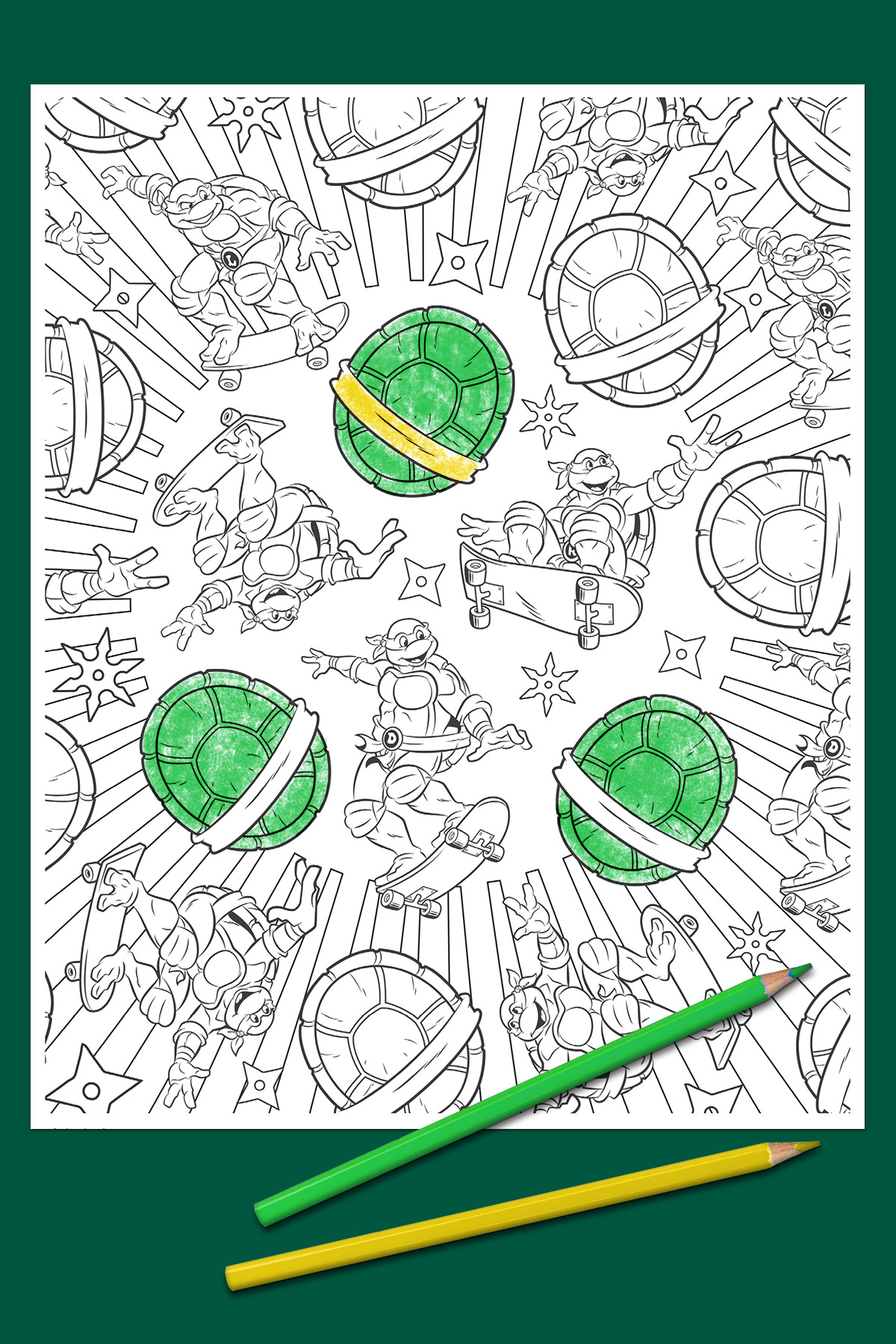 TMNT Adult Coloring Page