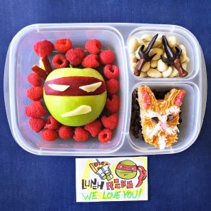 TMNT Bento-style Raphael and Splinter Lunch Recipe