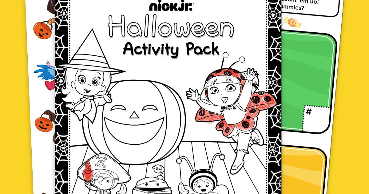 nick jr halloween coloring pages