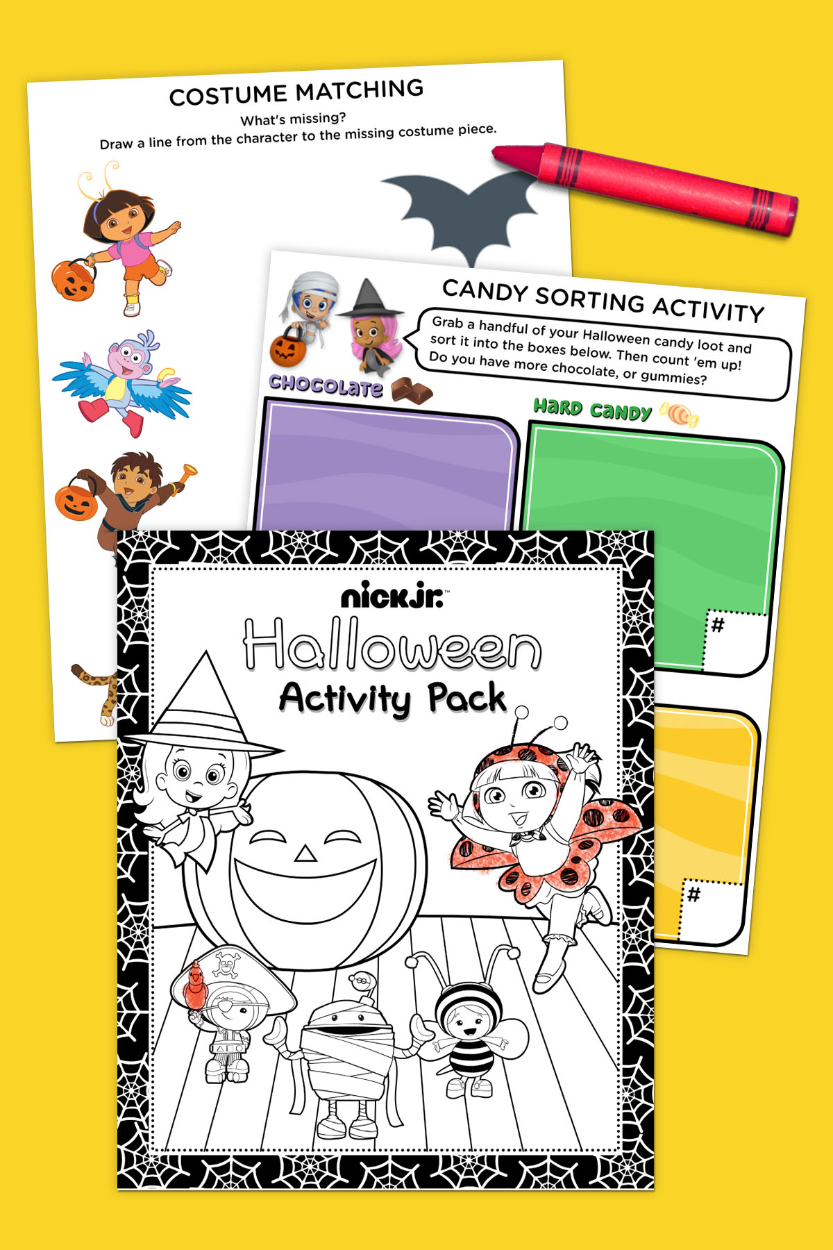 nick jr halloween coloring pages