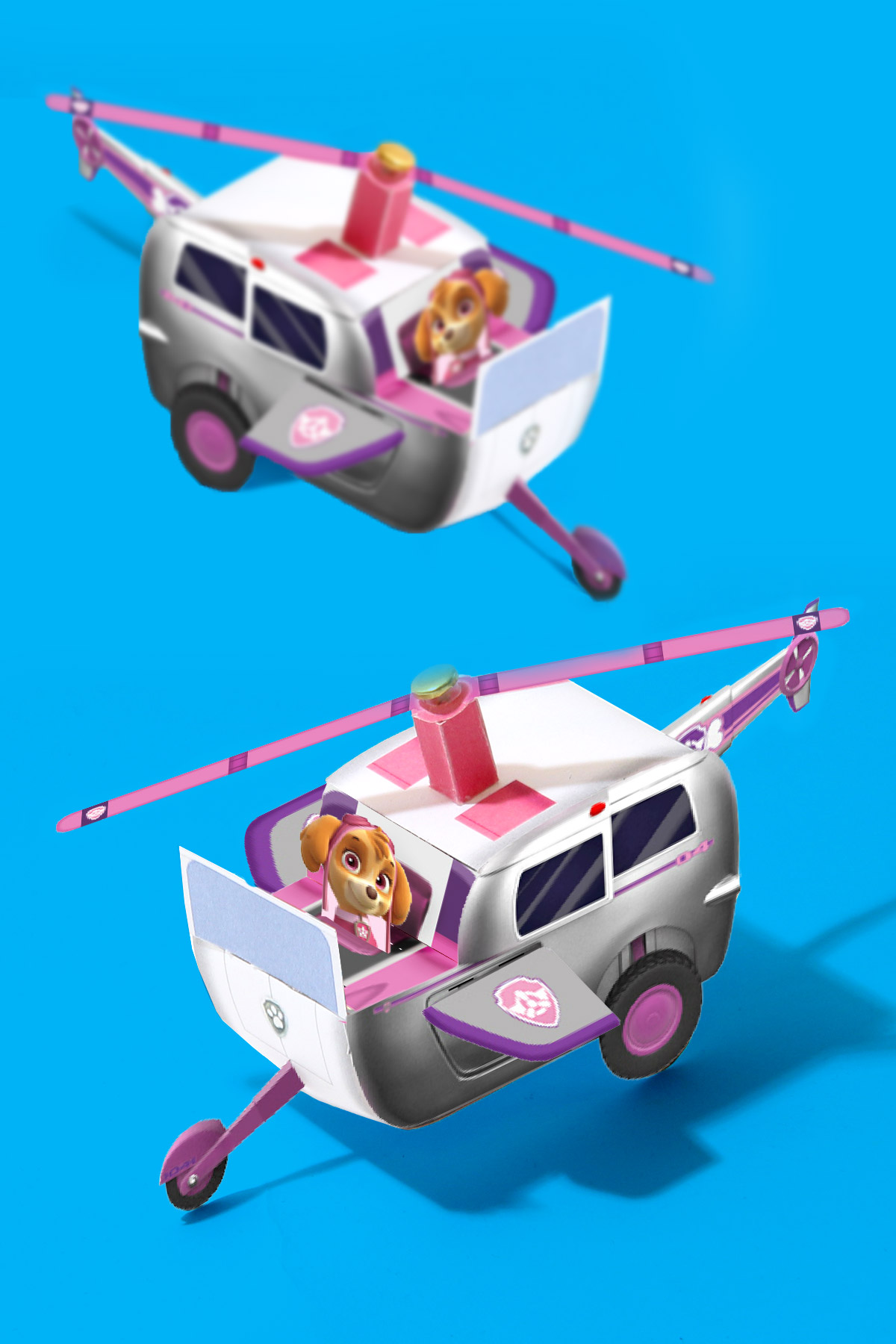 PAW Patrol Skye Vehicle Toy Template