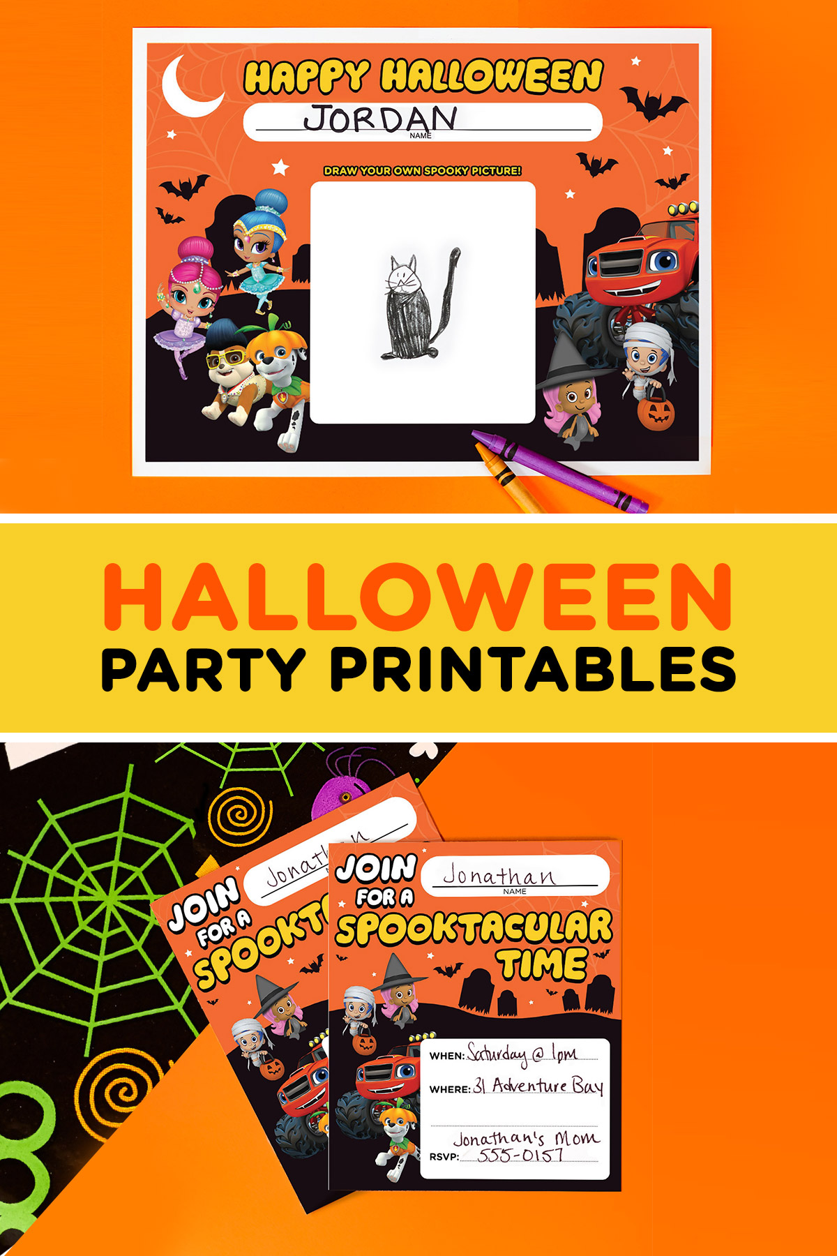 Nick Jr. Halloween Party Printables