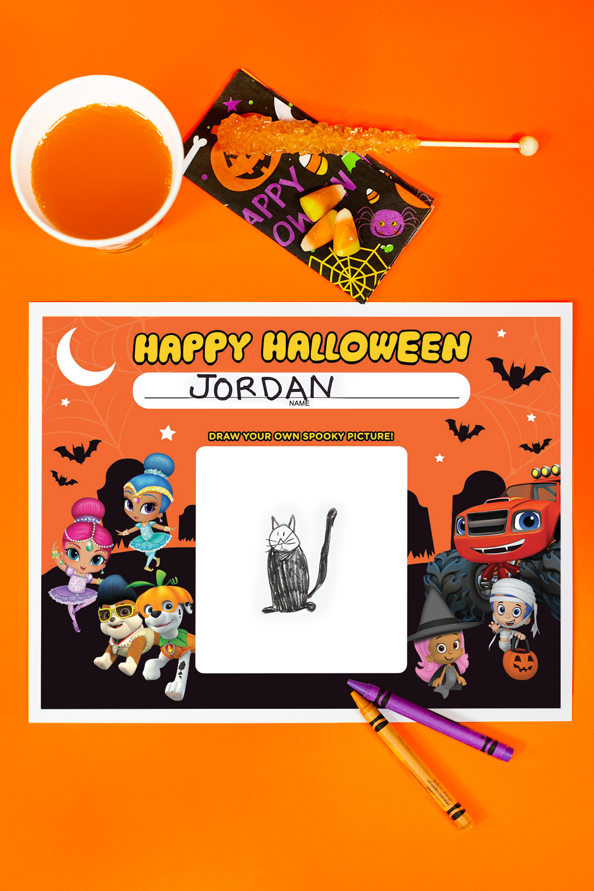 Nick Jr. Halloween Party Placemats