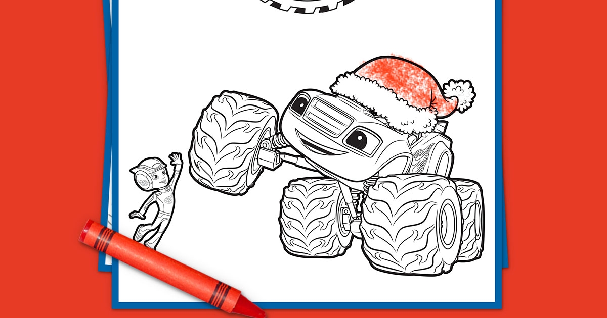 Blaze and the Monster Machines Holiday Coloring Pack | Nickelodeon Parents